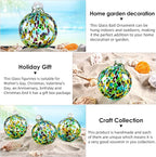 EUSTUMA Hand Blown Glass Witch Ball,Glass Ball Ornament Hanging Garden Gazing Ball Indoor Outdoor Home Décor. (4)
