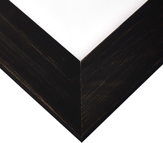 Craig Frames 18x36 Black Picture Frame, Rustic Wood Wall Decor for Art | A lightweight, shatter resistant acrylic front, made in the USA for a gallery display