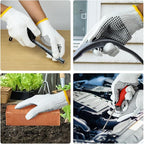 Unisex white cotton polyester knittedsafety gloves,suitable for gardening,warehouse,cooking work-12/36/240 pairs