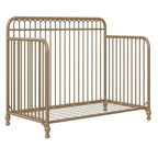 Little Seeds Ivy 3-in-1 Convertible Metal Crib, JMPA Certified, Gold
