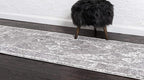 Unique Loom Rosso Collection Vintage, Traditional, Bohemian, Geometric, Distressed, Southwestern Area Rug (2' 7 x 10' 0 Runner, Gray/Ivory)