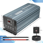 5000 watt Pure sine Wave car Power Inverter 12v to 110v /120V Inverter for car Vehicles Truck Camping Solar Panel Power Converter Adapter with Clamps Inverter 5000W