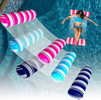 Inflatable Pool Floats Adult Size Water Hammock,Floats for Swimming Pool,4-in-1 Multi-Purpose Pool Floating Toys,Pool Rafts Lounge Chairs Floaties,for Adults Vacation Fun and Rest