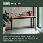 Branch Daily Desk - Functional At Home Office Desk with Effortless Assembly, Timeless Design, Rounded Corners, and Built-in Cable Notch - 36” W x 28.5” H x 24” D - Walnut Work Table