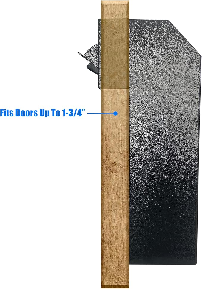 Through-the-Door Mailbox with Rear Access Door & Rain Cover | Galvanized Steel Mail Drop Box for Letters, Documents & Key Collection, Secure Outdoor Mail Storage