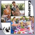 Boyiee Set of 6 Camping Kitchen Towels Happy Camper Tea Towels | Absorbent Farmhouse Dish Towels with Funny Sayings 24 x 16 Inches Camping Hand Towels for Rv Campers Lovers Gifts Accessories