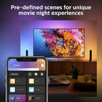Philips Hue Smart Play Light Bar Extension, Black - White & Color Ambiance LED Color-Changing Light - 1 Pack - Requires Hue Bridge and Hue Play Light Bar Base Kit - Control with App or Voice Assistant