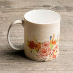 Maison d' Hermine Coffee Mug with Handles Tea Cups (12 Ounce, Pack of 1) | Fine Bone China Coffee Mugs for Hot Beverages Cappuccino Latte Home Restaurant Hotel Spring Summer -Ibiza - Beige - Feather