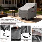 Patio Swivel Chair Cover 4 Pack,Waterproof Heavy Duty Outdoor Chair Covers,Outdoor Swivel Chair Cover for Patio Furniture Covers(30 W x 34 D x 38.5 H inches),Grey