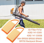 FitBest 2 Pack Air Filter for Stihl Backpack Blower BR500 BR550 BR600 BR700 replaces Part# 4282 141 0300 Pack of 2 Orange
