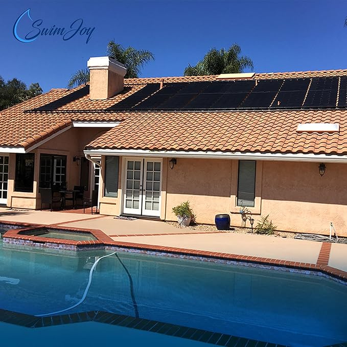Industrial Grade Solar Pool Heater DIY Kit - Superior High-Wind Strapless Mounting System & Maximum Freeze Resistance (10-4'x7.5' / 300 Square Feet)