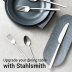 Essen Flatware Set for 4, 20-Piece Silverware Set, Premium 18/10 Stainless Steel Utensils with Mirror Finish, Modern Silverware for Daily Use, Hosting, or Housewarming Gifts