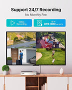 ZOSI 3K Lite 8CH Home Security Camera System Outdoor Indoor, AI Human/Vehicle Detection, Night Vision, H.265+ 5MP Lite 8 Channel CCTV DVR, 8pcs 1080P 1920TVL Surveillance Bullet Cameras (No HDD)