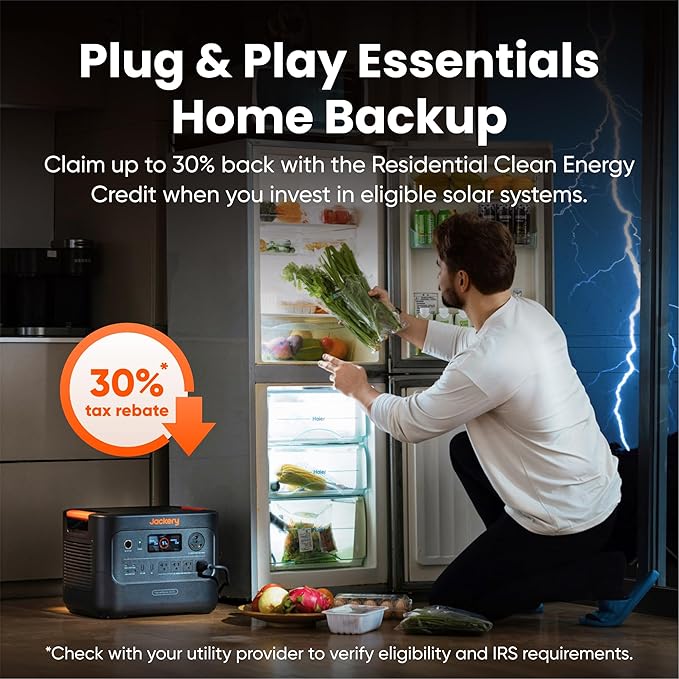 Jackery HomePower 3000 Portable Power Station with 4x 100W Prime Solar Panels, 3600W (Surge 7200W) Output, 3072Wh LFP Battery Solar Generator, Essential Backup for Home Use, RV, Emergencies