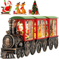 Christmas Snow Globe Train Santa Claus Reindeer Gifts Tree Classic Relief Texture Battery Powered LED Glitter Christmas Decorations Indoor