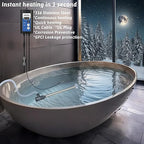 1500W Immersion Water Heater Portable Electric Hot Tub and Pool Submersible Water Heater with Temp Control, GFCI for Bathtubs, Baptistry, spa tub, Above Ground Pool, Inflatable Pool & Bucket