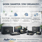 AdirOffice Wall Mount Mailbox - Mailbox with Lock and Keys- Durable Wall Mounted Locking Mailbox and Cash Drop Box for House, Apartments and Bussiness After Hours Deposits