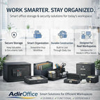 AdirOffice Mailboxes for Outside Wall Mount Large with Key Lock, Metal Locking Mailbox with Post Outdoor, Residential Mail Box Lock and Key, Cash Drop Box for Money, Parcel, Envelopes & Cards Blue