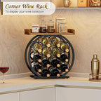 X-cosrack Countertop Wine Rack with Wooden Tabletop (14 Bottles)