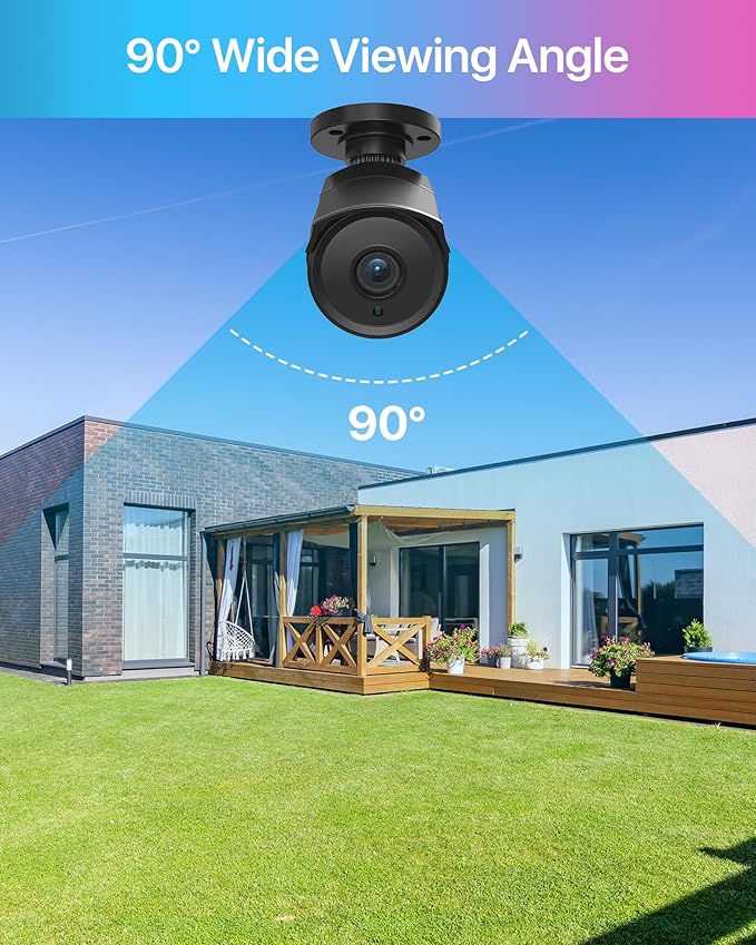 ZOSI 1080p HD-TVI Home Security Camera with Audio,Built-in Mic,Night Vision,1920TVL 2MP Outdoor CCTV Cam Only Compatible with ZOSI 3K Lite Analog DVR