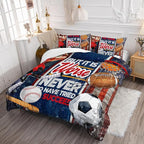 Axolotl Sports Comforter Set Full Size,Sports Theme Comforter Set Football Baseball Bedding Set,Sports Bedding Set 3D Soccer Comforter Set Basketball Bedding for Kids Boys Teens,1 Quilt 2 Pillowcases