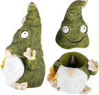 Key Hider Outdoor Garden Gnomes Statue Hide A Key Outside Gnome Figurine Decor for Yard Lawn Hidden Spare Key Holder Lock Box Green