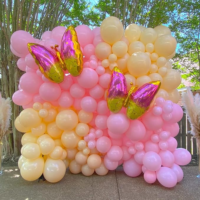 130pcs Pink Balloons Different Sizes 18" 12" 10" 5" Party Latex Balloons for Birthday Baby Shower Wedding Anniversary Princess Theme Party Decorations