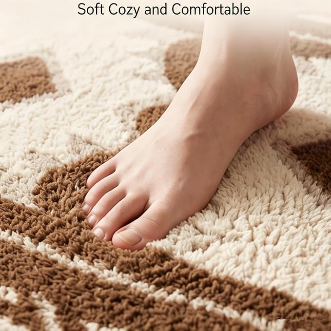 Washable Area Rug 5′3″ × 7′6″ for Living Room Bedroom, Abstraction | Soft Cozy Fluffy Mid Pile Machine Washable Non Slip Boho Modern Accent Rug for Dining Room Nursery Kids Room Dorm Hotel