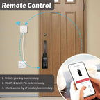 WiFi Lock Box for Outside with Gateway, Remotely Control Smart Key Lock Box, Wireless Lock Box for House Key, Door Handle & Wall Mount Sturdy Alloy Lockbox IP66 Waterproof