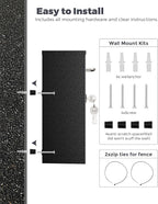 LAND·VOI Mailbox for Outside Wall Mount, Heavy Duty Rustproof, Anti-Theft Locking Mailbox with 4 Keys, Weatherproof for Residential & Apartment, 12.2"×9.5"×4.7", Black, Small