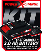 Einhell GE-CL Power X-Change 18-Volt Cordless 130-MPH 90-CFM Varaible Speed Air Sweeper / Leaf Blower, Kit (w/ 2.0-Ah Battery + Fast Charger)