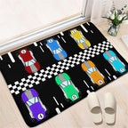 Race Car Rug Kids Play Area Rugs Race Car Track Rug Kids Rug with Roads and Tracks Car Track Carpet Car Rug for Boys Room Race Car Room Decor for Boys,Black 2'×3'