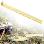 Zonon 1/8" x 2" x 24" Fish Measuring Board Anodized Aluminum Fish Ruler Yellow Corrosion Resistant Boat Measuring Tool for Fishing Competition Fresh and Salt Water