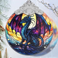 Flying Dragon Stained Glass Orament - Christmas Ornament - Christmas Decorations for Tree - Holiday Present ldeas - Gift Exchange