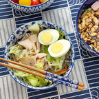 28Oz Ceramic Ramen Noodle Pho Bowl Set with Chopstick&Spoon&Gift box | Lead & Cd Free, Food Safe, Microwave/Oven/Dishwasher Safe, Matching pattern set, foam packed, ideal all-occasion gift