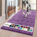 Muddy Mat® Original Dog Door Mat for Muddy Paws, Super Absorbent Microfiber, Non-Slip Washable Pet Rug, Quick Dry Chenille Entryway Carpet, Machine Washable Indoor Outdoor mat, Purple 35"x60"