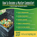 2.6-3 Gallon Compostable Trash Bags Drawstring 50 Bags Extra Thick 1 Mil 11.36 Liter Small Biodegradable Trash Bags for Kitchen Countertop Bin ASTM D6400, US BPI and OK Compost Home Certified