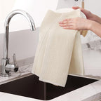Homaxy 100% Cotton Oversized Waffle Weave Kitchen Towels, 3-Pack, Beige | 20 x 28 Inches, Ultra Soft Absorbent Dish Towels, Quick Drying Large Cleaning Towels
