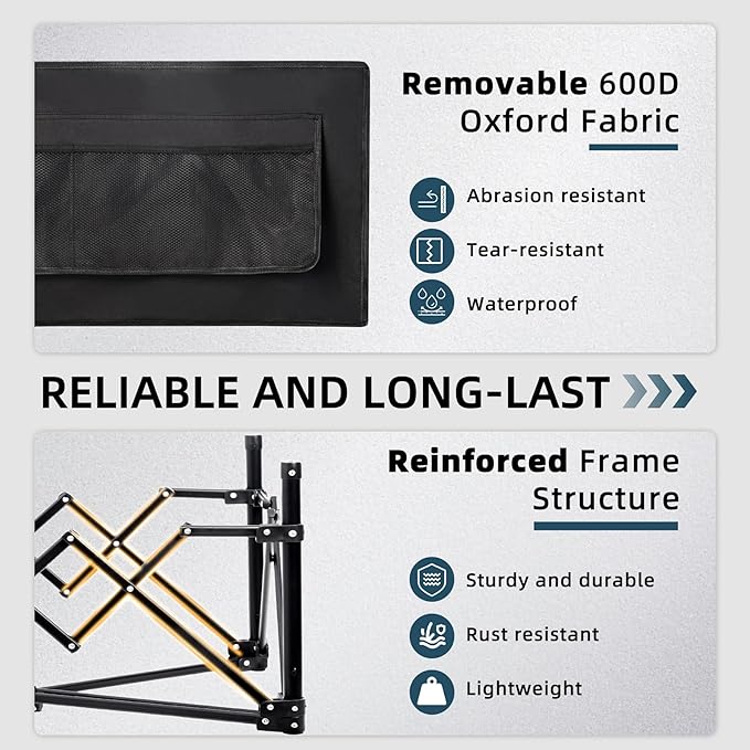 Favoyard Collapsible Wagon Carts Foldable 150L & 360LBS Portable Folding Wagons with All-Terrain Wheels & Brakes Heavy Duty Outdoor Utility Cart for Grocery Camping Shopping Sports Garden, Black