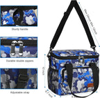 Lunch Bags for Women/Men, Insulated Lunch Bag for Work Office - Lunch Cooler Bag Leakproof Lunch Box with Adjustable Shoulder Strap - Blue Camouflage