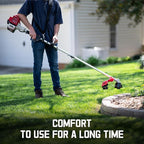 PowerSmart 25.4cc Gas Weed Wacker, String Trimmer/Edger 16-Inch with 10-Inch Brush Cutter for Grass Cutting