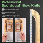 Upgrade Bread Bow Knife and Board Set,Sourdough Bread Slicer and Bread Cutting Board with Magnetic Storage,Space-saving,Right & Left Handed,Perfect for Bagels,Homemade,Ideal Baking Gifts for Woman