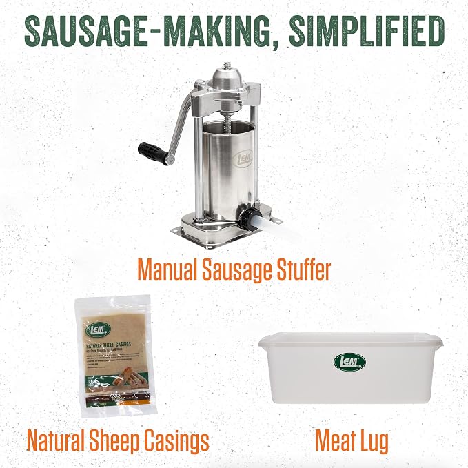 LEM Products Backwoods Reduced Sodium Breakfast Sausage Seasoning, 8 oz | Pre-Measured Seasoning for Wild Game and Domestic Meat, Seasons Up to 25 Pounds of Meat for Homemade Patties and Sausages
