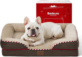 Bedsure Orthopedic Dog Bed for Medium Dogs - Waterproof Dog Sofa Beds Medium, Supportive Foam Pet Couch Bed with Removable Washable Cover, Waterproof Lining and Nonskid Bottom, Brown