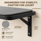 Cat Wall Shelf Window Perch, Cats Bed Hammock with Scratching Pad, Cat Shelf for Climbing Sleeping Playing,Black Furniture for Indoor Large Cats