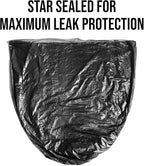 Aluf Plastics 55-60 Gallon Trash Liners - (Value 100 Pack) - 1 MIL Strength Black Plastic Garbage Bags 38"x 58" for 50-55 Gal Cans - Fits Toter, Rubbermaid Brute, Carlislie Bronco etc. (RL-3858H)