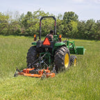 Titan Attachments 3 Point PTO Finish Mower, 48" Cutting Width, Cat 1 Hookup, Orange Finish, Rear Discharge, Pull Behind Mower for 18-30 HP Tractors, Low-Noise Cast Iron Gearbox