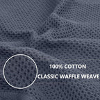 Homaxy 100% Cotton Oversized Waffle Weave Kitchen Towels, 7-Pack, Dark Grey | 20 x 28 Inches, Ultra Soft Absorbent Dish Towels, Quick Drying Large Cleaning Towels