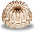 Baker's Secret for Fluted Cake Pan, Fluted Cake Pans, Perfect for Fluted Cakes, Die Cast Aluminum Cake Pans, 2 Layers Non-stick Coating, Cake Pan - Cast Aluminum Collection (Fountain)