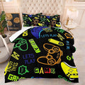 Game Console Comforter Set Twin Size for Boys Girls Kids 3D Gaming Lightweight Microfiber Quilts Gamer Video Bedding Sets Game Room Decor (Color 3,Twin)